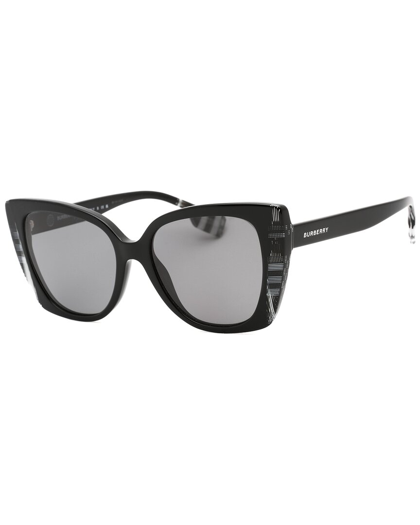 Shop Burberry Women's Be4393 54mm Sunglasses In Black