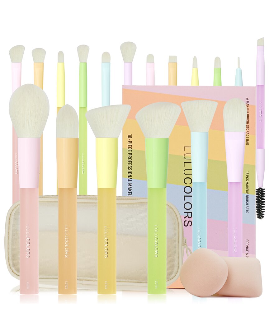 Lulucolor 18pc Makeup Brush Set With Pouch