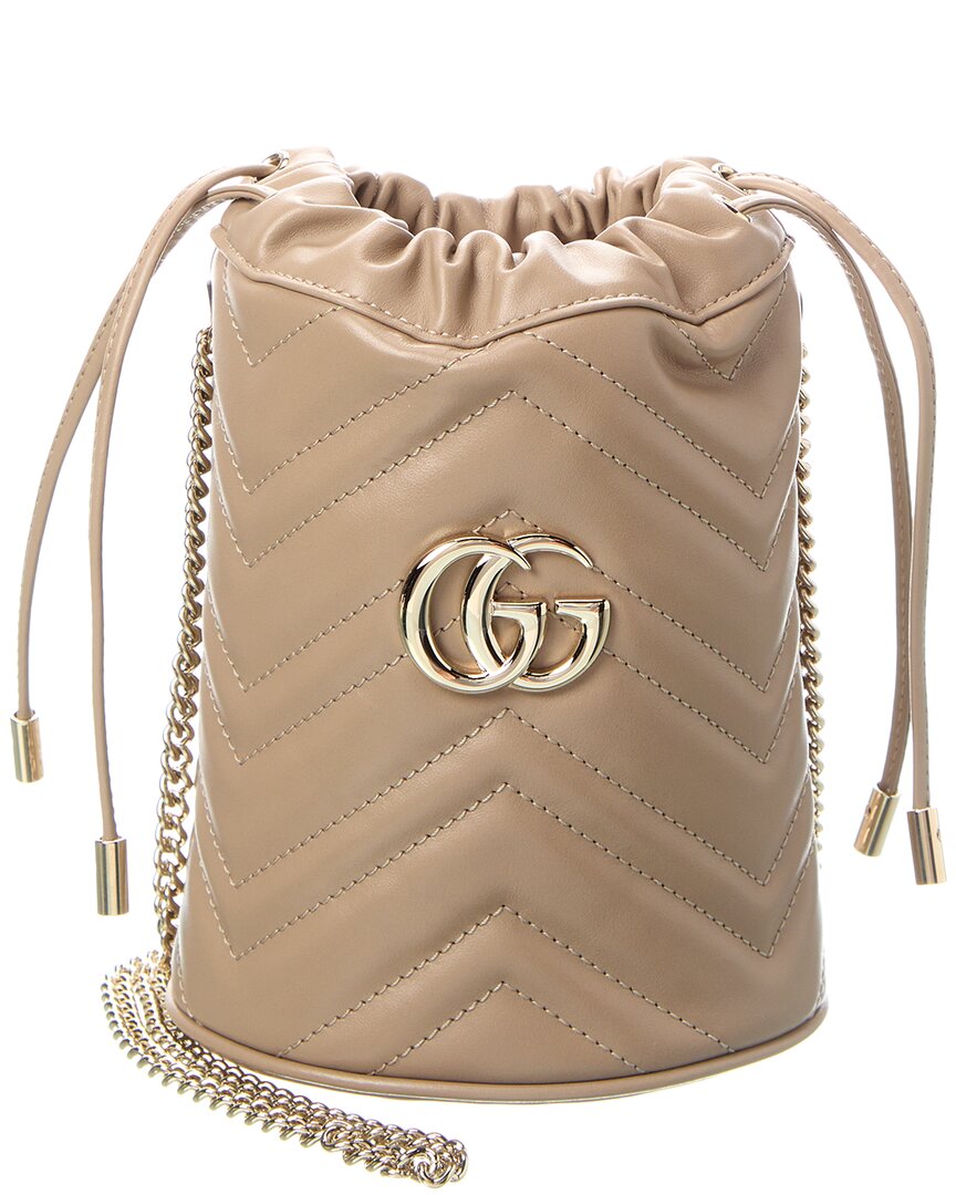 Gucci Gg Marmont Mini Leather Bucket Bag