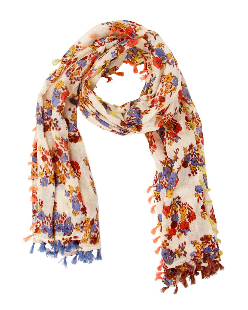 Saachi Floral Tassel Wrap