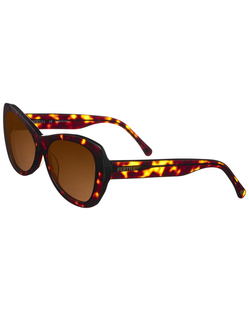 Bertha Ladies Tortoise Square Sunglasses Brsit101-3 In Brown