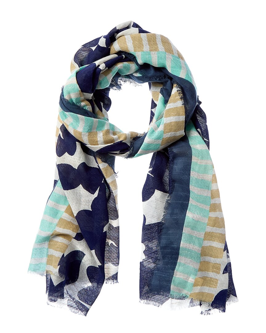 Echo Woven Oblong Linen-blend Scarf