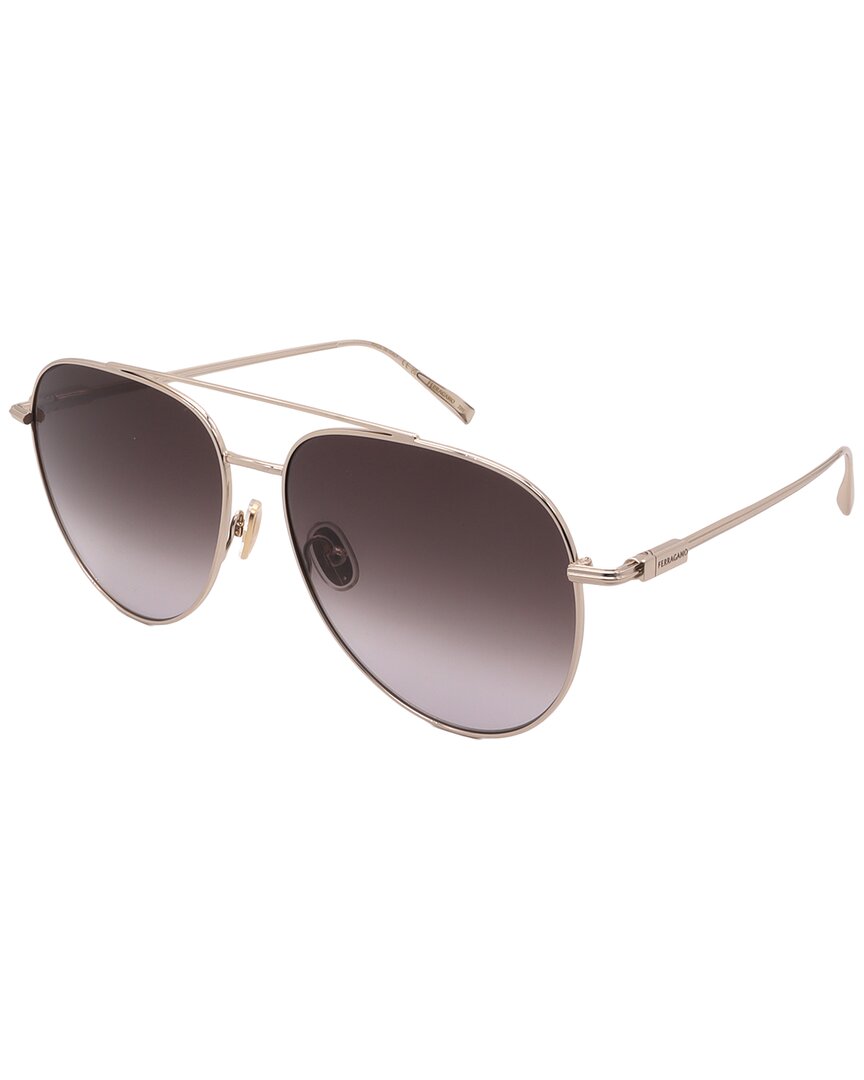 Ferragamo Unisex Sf308s 61mm Sunglasses In Gold