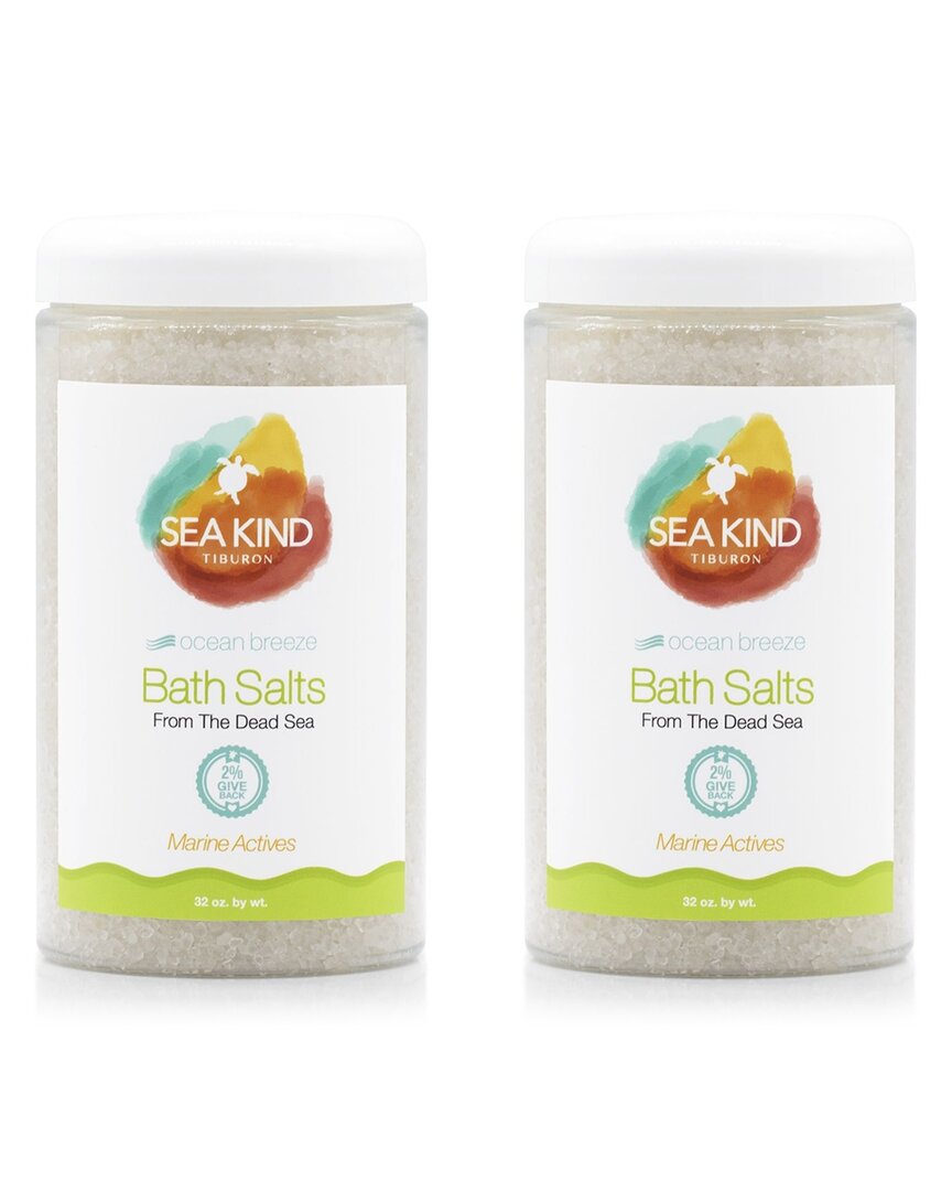 Sea Kind 32Oz Bath Salts From The Dead Sea Ocean Breeze - 2-Pack