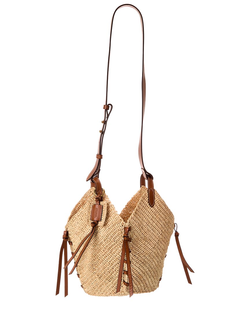Isabel Marant Tampa Mini Raffia & Leather Tote