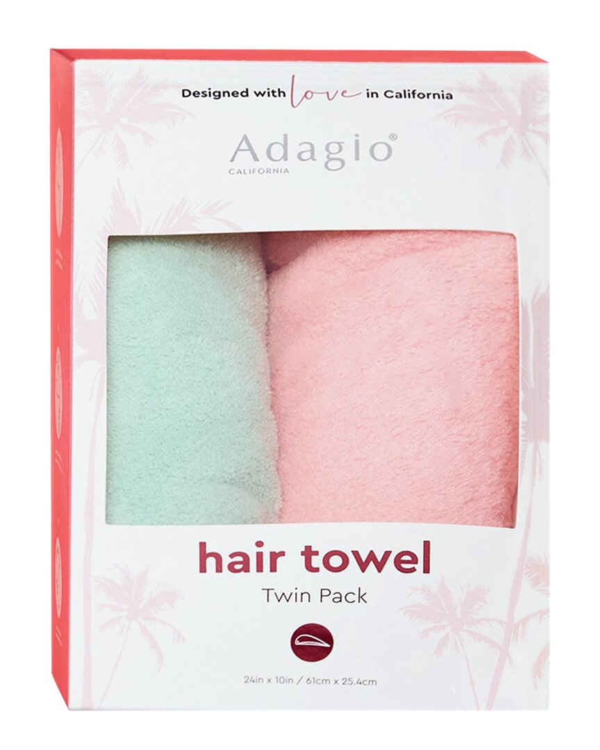 Adagio Microfiber Hair Wrap Twin Pack