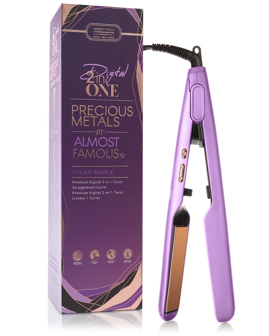 Almost Famous Digital 2inone Twist Flat Iron With Rose Gold Titanium Plates