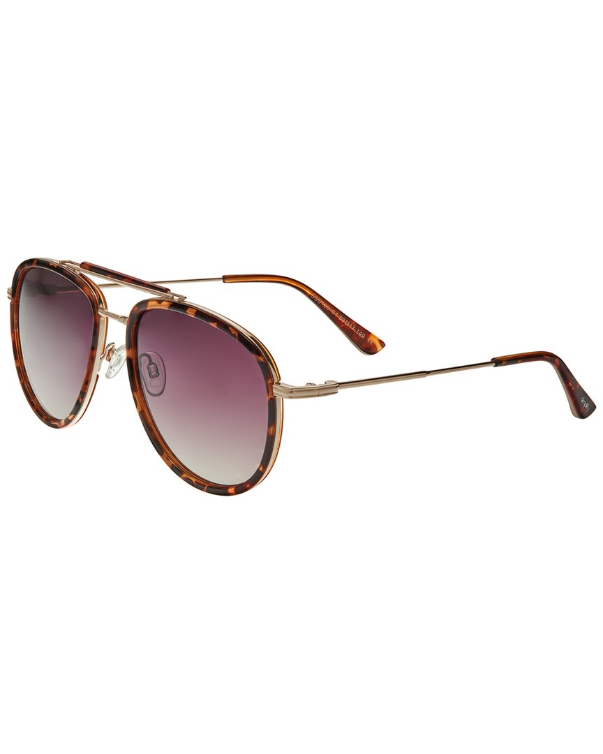 Simplify Unisex Ssu129-c1 56mm Polarized Sunglasses In Brown