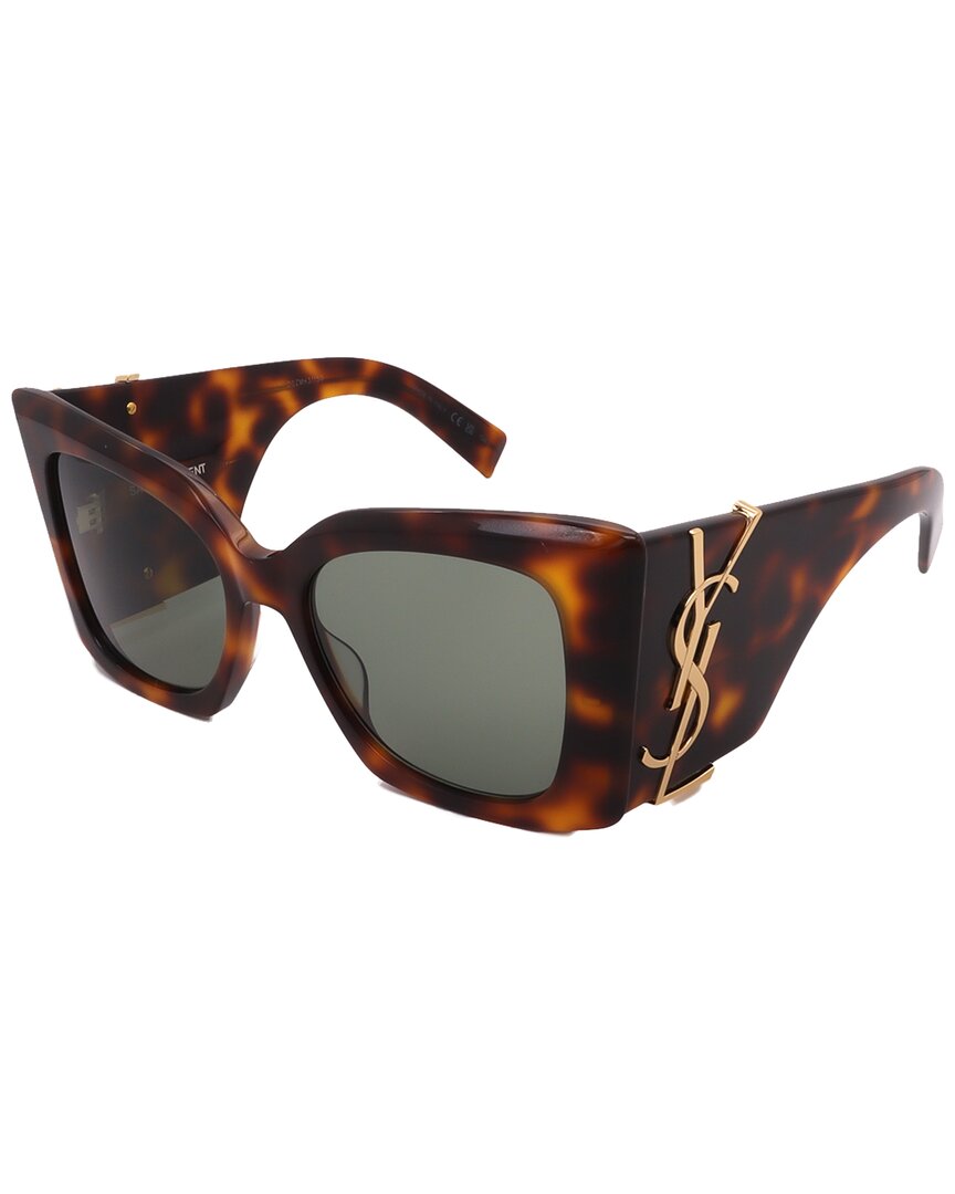 Saint Laurent Printed Acetate Sl M119 Blaze Sunglasses In Black