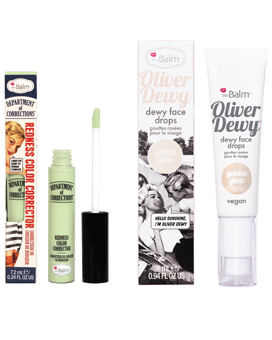 The Balm Thebalm Oliver Dewy Golden Glow Face Drops & Green Color Corrector Set