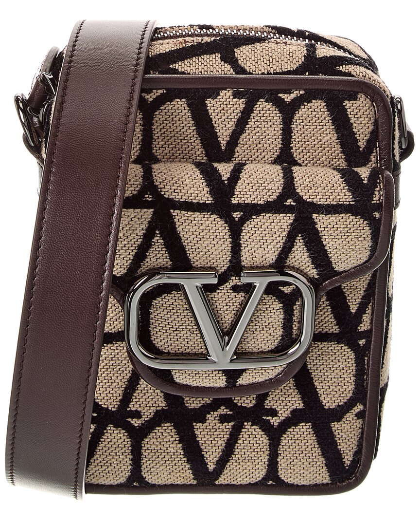 Valentino Garavani Valentino Vlogo Loco Mini Toile Iconographe Canvas & Leather Shoulder Bag