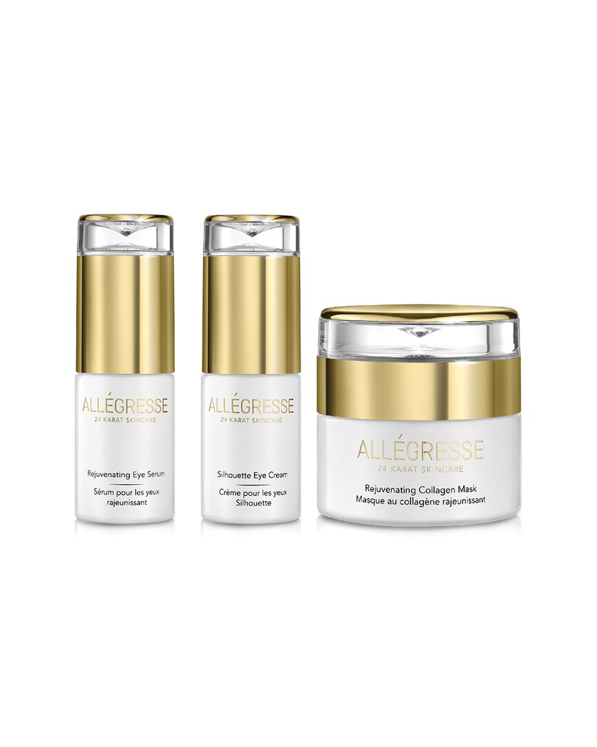 Allegresse 24k Eye Cream + Eye Serum + Collagen Mask 3pc Set