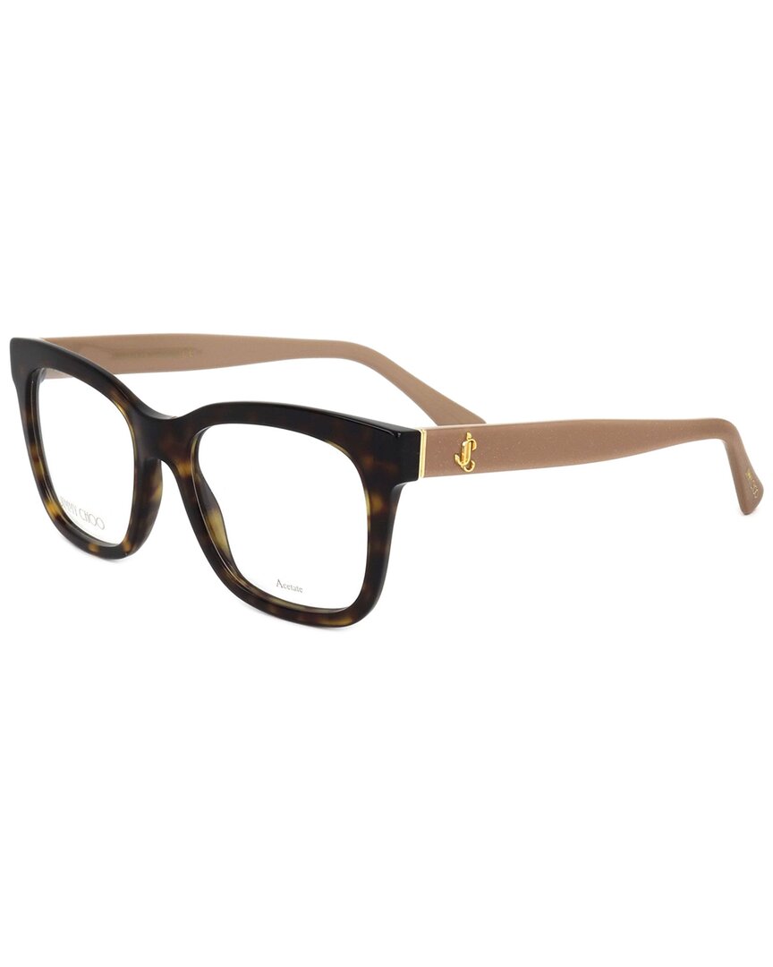 Jimmy Choo Women's 50mm Havana Nude Opticals In Brown