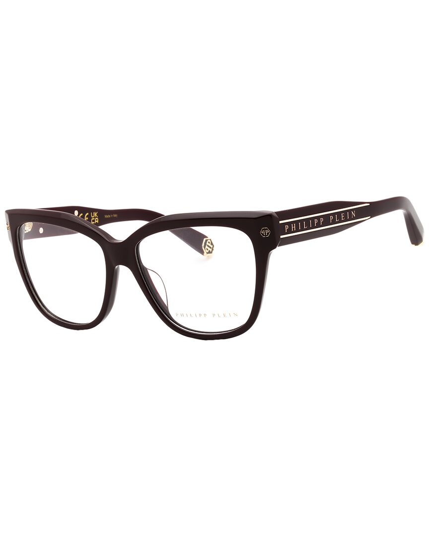 Philipp Plein Women's Vpp051m 55mm Optical Frames In Burgundy