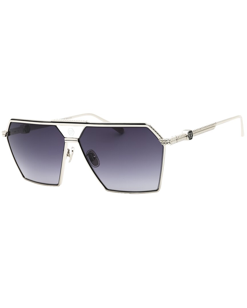 Philipp Plein Unisex Spp076m 66mm Sunglasses In Blue