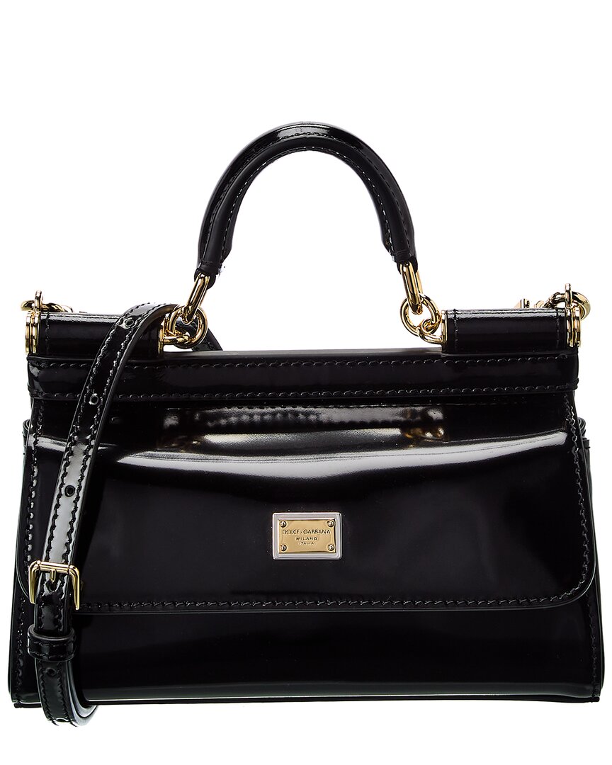 Dolce & Gabbana Sicily Small Patent Leather Cross Body Bag in