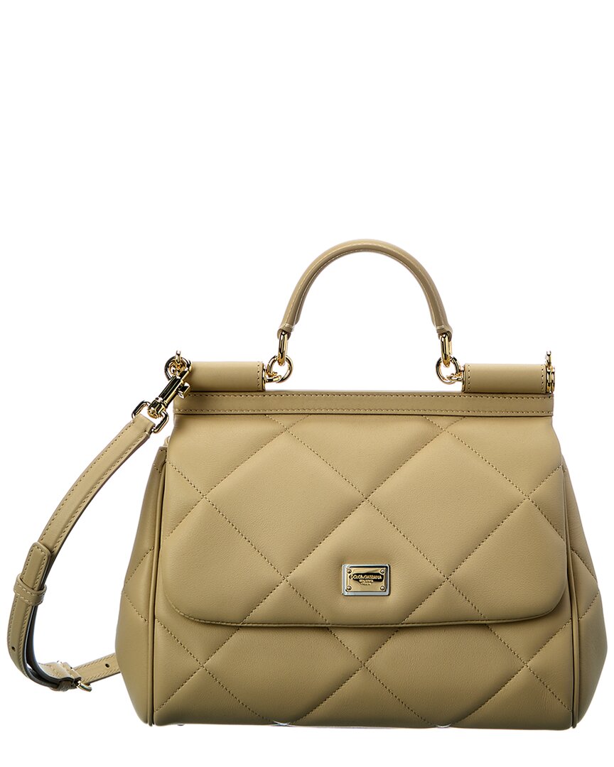 Givenchy Dolce & Gabbana Sicily Leather Satchel In White