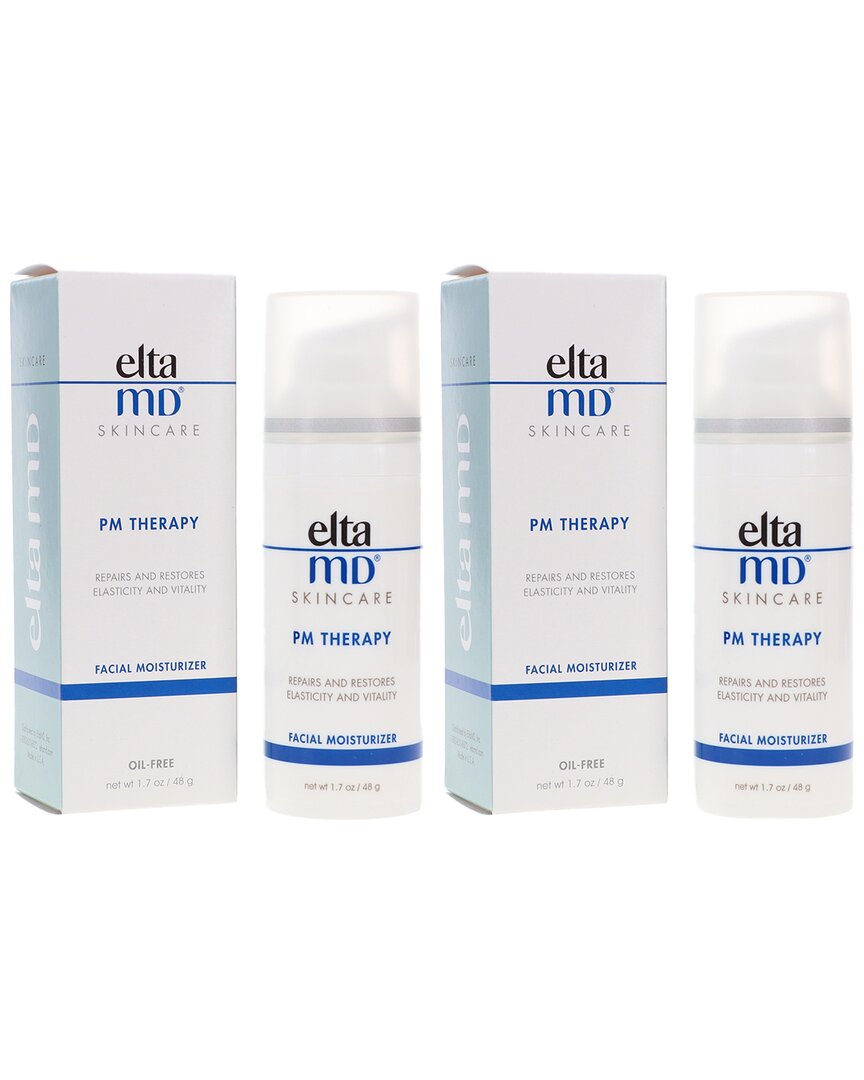 Eltamd 2 Pack Pm Therapy Facial Moisturizer 1.7oz Airless Pump In White
