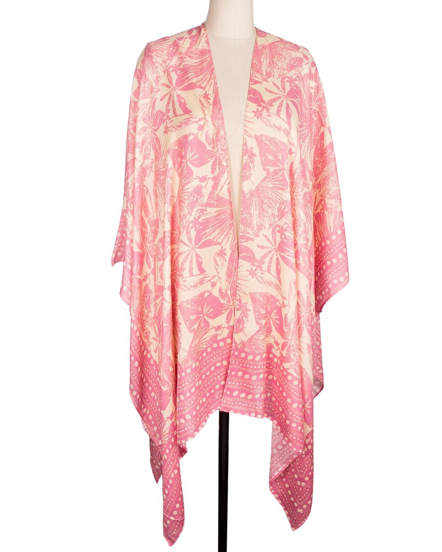 Saachi Woodblock Kimono In Pink