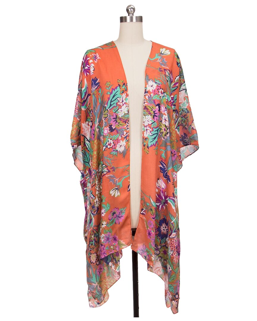 Saachi Lasdon Floral Kimono In Orange