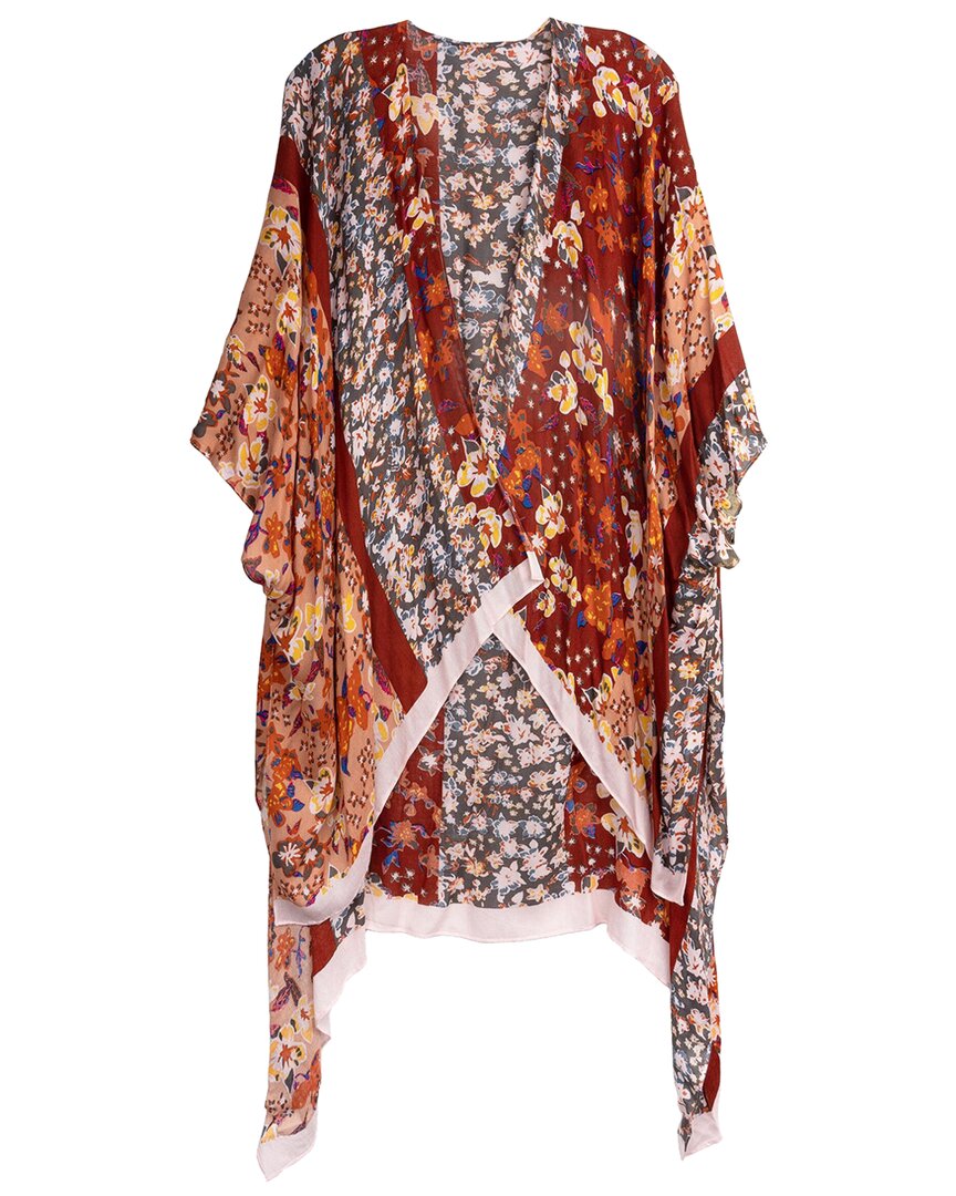 Saachi Forest Combo Kimono In Red
