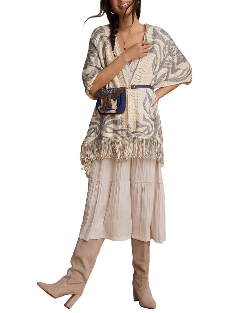 Saachi Elora Knit Tassel Cashmere & Silk-blend Kimono In Grey