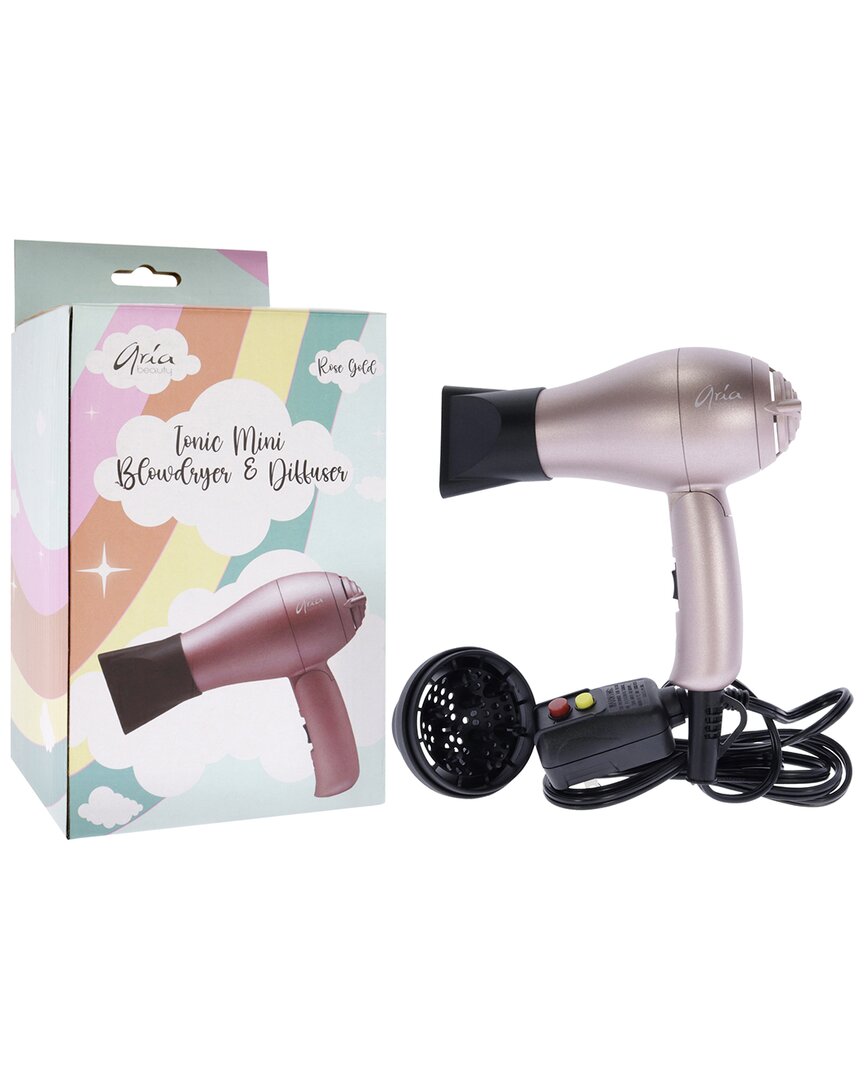 Shop Aria Beauty Women's Rose Gold Tonic Mini Blowdryer And Diffuser