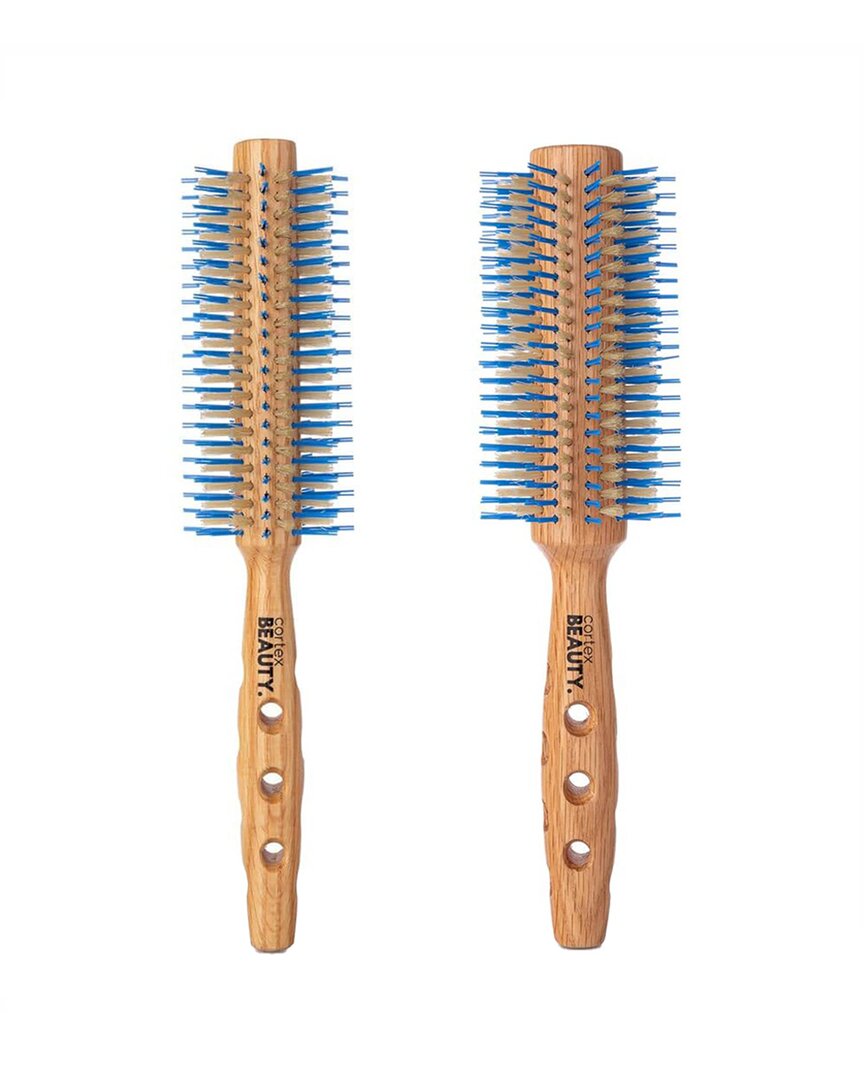 Cortex Beauty Cortex 2.2in & 2.75in Salon Professional Styling Brush Set In Blue