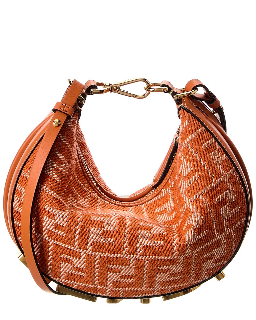 【FENDI】MINI FF FENDIGRAPHY HOBO BAG Fendigraphy Mini Fabric Blue | Fendi