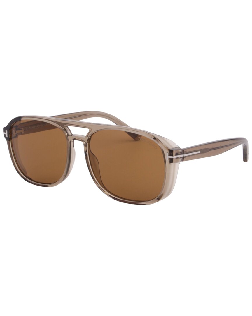 Tom Ford Unisex Rosco 58mm Sunglasses In Brown