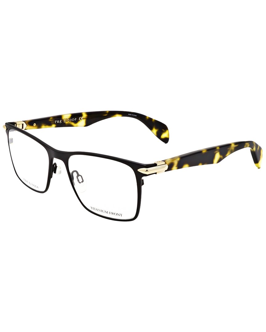 Rag & Bone Men's Rnb7009 53mm Optical Frames In Black