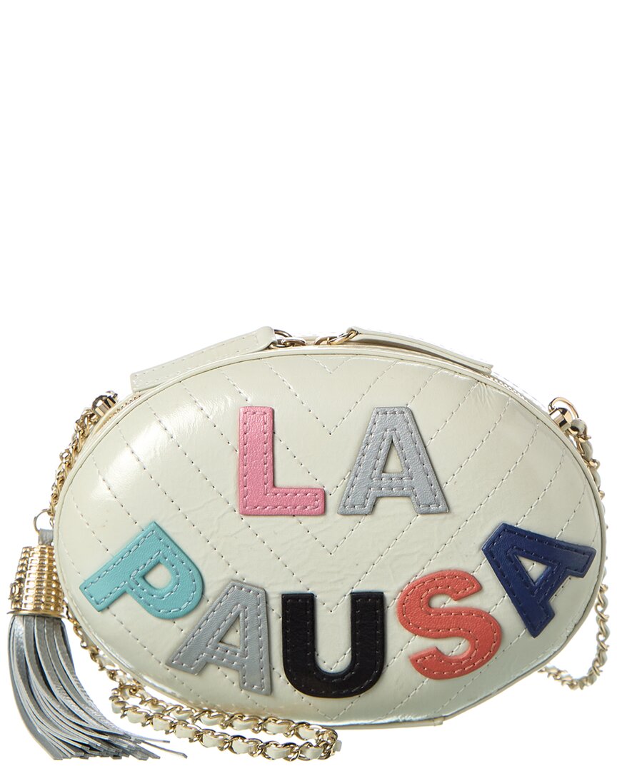 Pre-owned Chanel Multicolor & Neutral Chevron Lambskin Leather La Pausa Evening Bag (authentic )