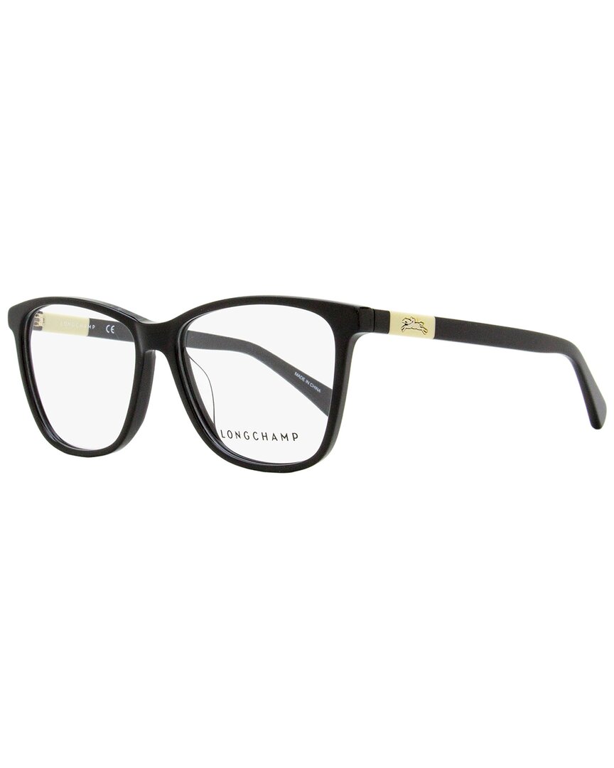 Longchamp Women's Square Eyeglasses Lo2700 001 Black 52mm In Black
