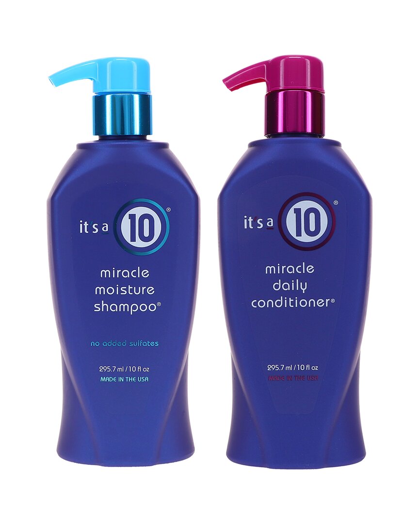 It's A 10 Miracle Moisture Sulfate-free Shampoo 10oz & Miracle Daily Conditioner 10oz Combo Pack