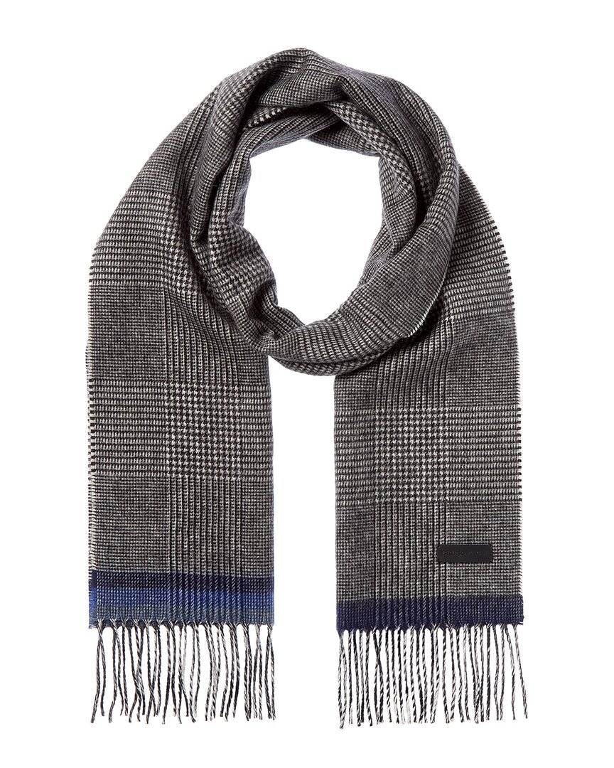 Bruno Magli Silk & Cashmere-blend Scarf In Gray
