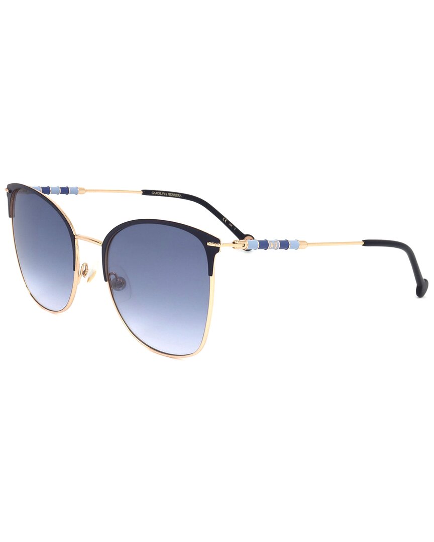 Carolina Herrera Women's 56 Mm Grey Sunglasses In Blue