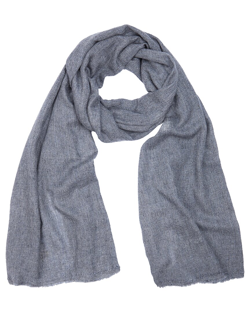 Saachi Delicate Wool-blend Scarf In Blue