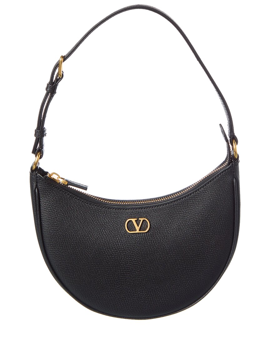 Valentino Black Vlogo Signature Mini Hobo Bag