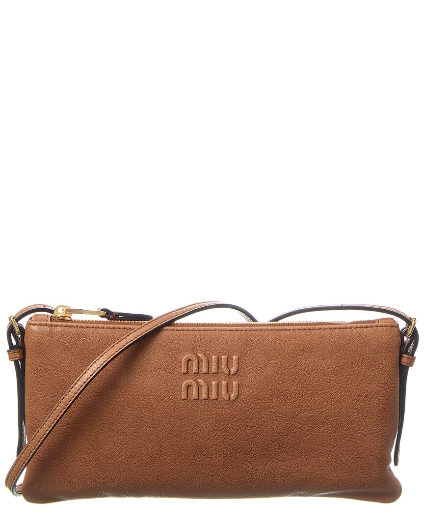 Miu Miu Logo Leather Pouch