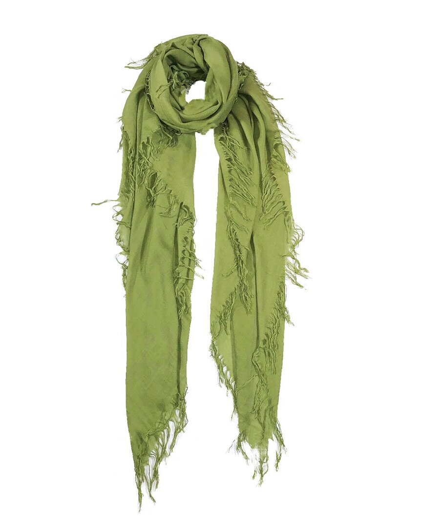 Blue Pacific Tissue Cashmere-blend Scarf In Green