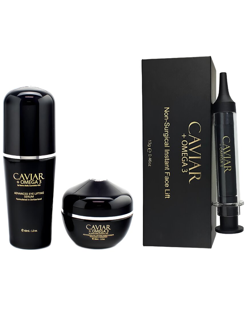 Donna Bella 24k Donna Bella Caviar + Omega 3 Non-surgical Instant Face Lift + Advanced Eye Lifting 3pc Set