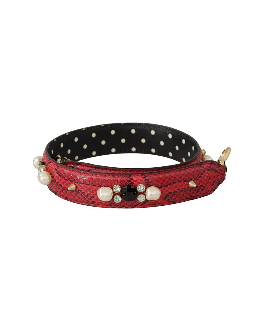 Dolce & Gabbana Leather Bag Strap In Red