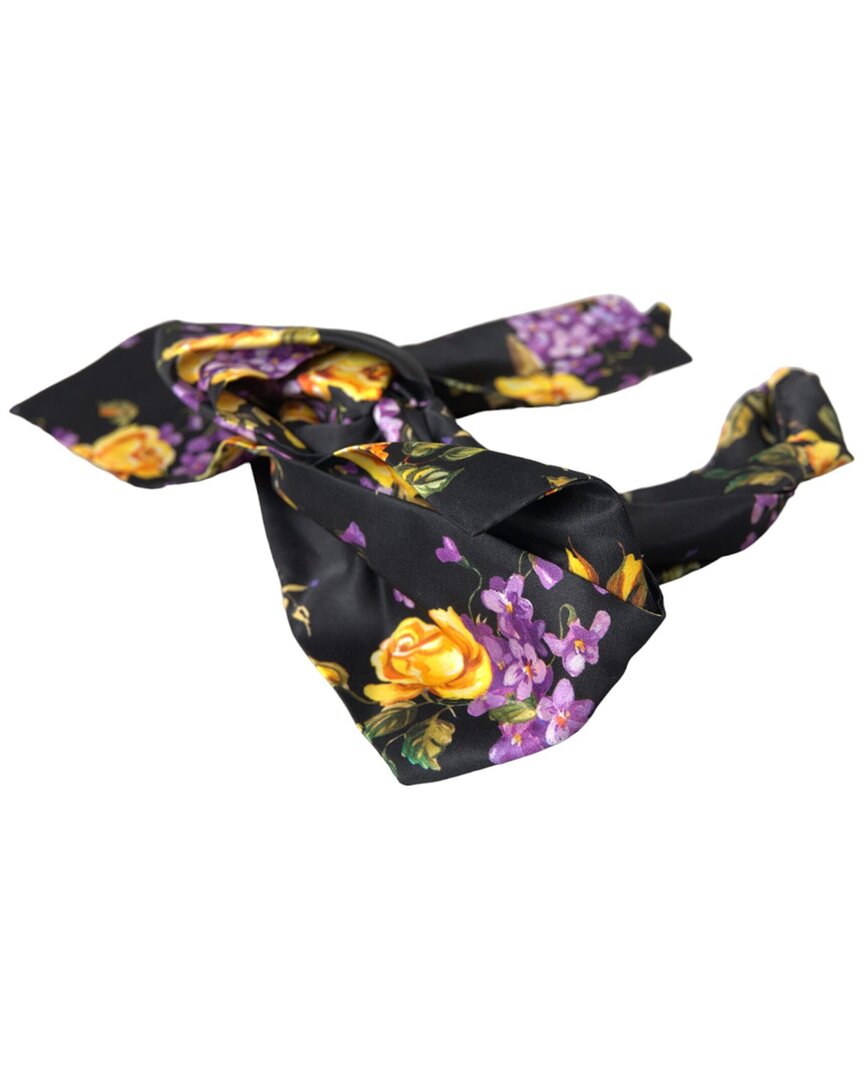 Dolce & Gabbana Silk Headband In Black