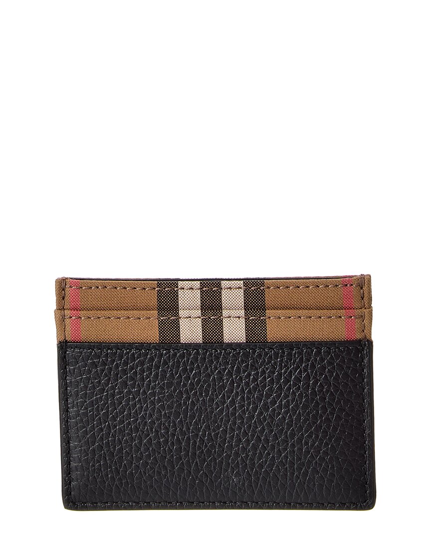 Burberry Check Canvas & Leather Card Case