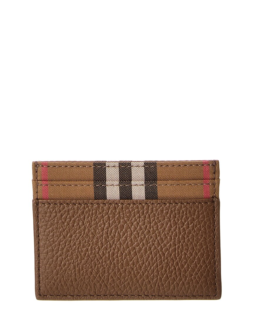 Burberry Check Canvas & Leather Card Case