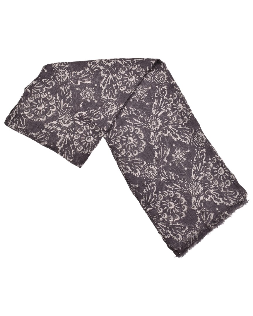 Brunello Cucinelli Flowers Linen Scarf