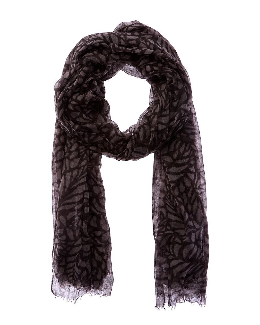 Brunello Cucinelli Logo Wool Scarf In Gray