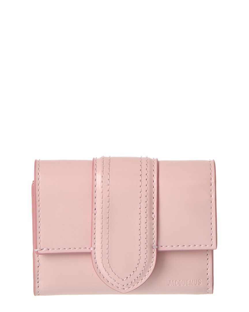Shop Jacquemus Le Compact Bambino Leather French Wallet In Pink
