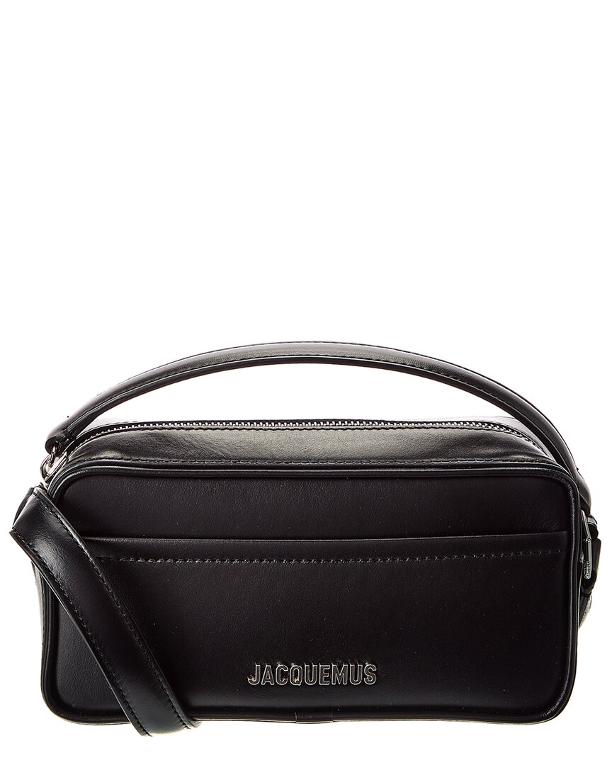 Jacquemus The Baneto Leather Camera Bag In Black