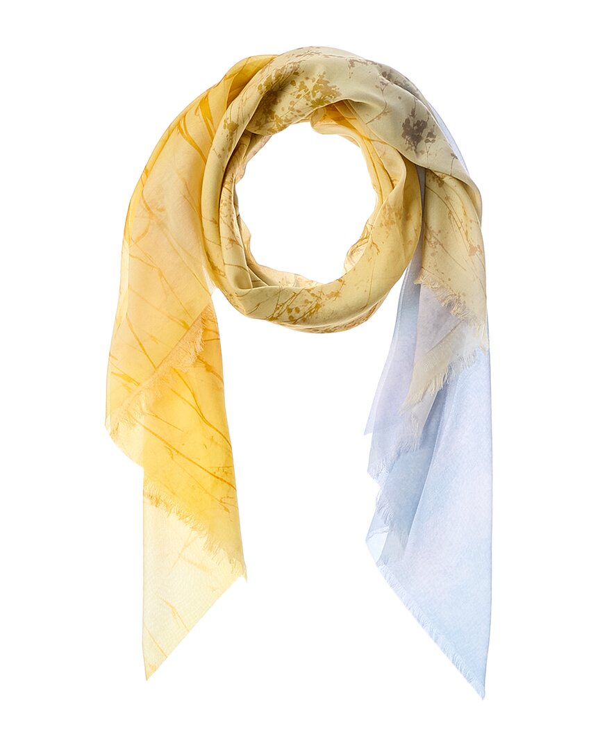 Lafayette 148 New York Marfa Print Silk-blend Scarf In Black